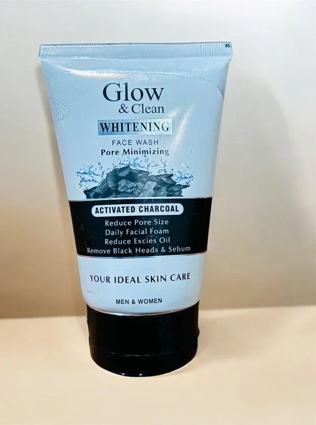 GLOW & CLEAN- Whitening Face Wash Charcoal Men & Women -120ML