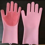 Silicone Washing Full Finger Gloves – For Home (random Colors)