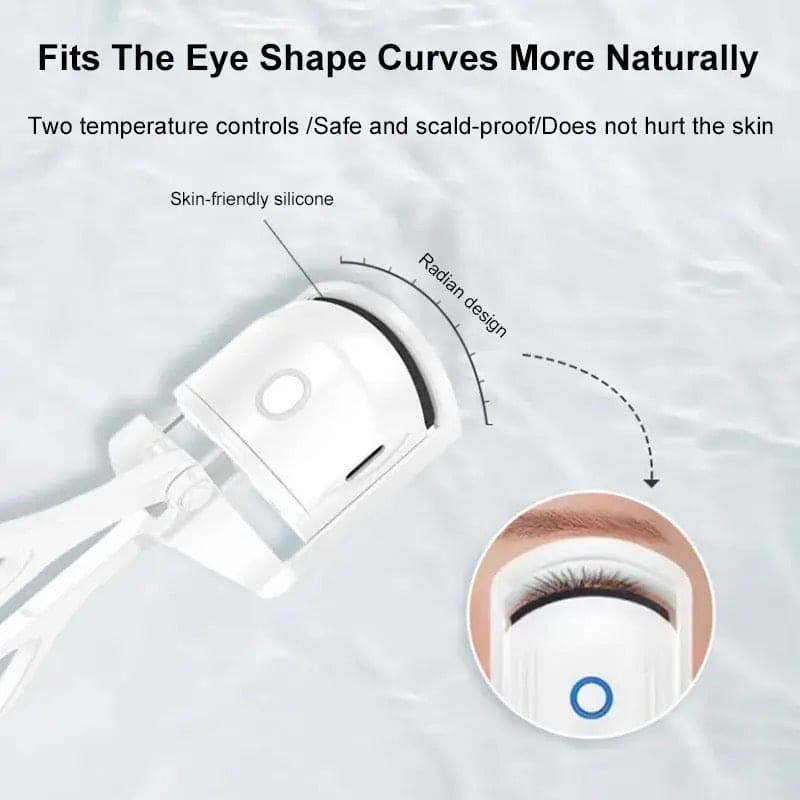 Electric Eyelash Curler, Quick Heated Eyelashes Curler, Rechargeable Long Lasting Curling Tool, Portable Electric Heated Comb, Thermal Eyelash Curler Makeup Tools, Natural Lashes Handheld Eyelash Heated Curler