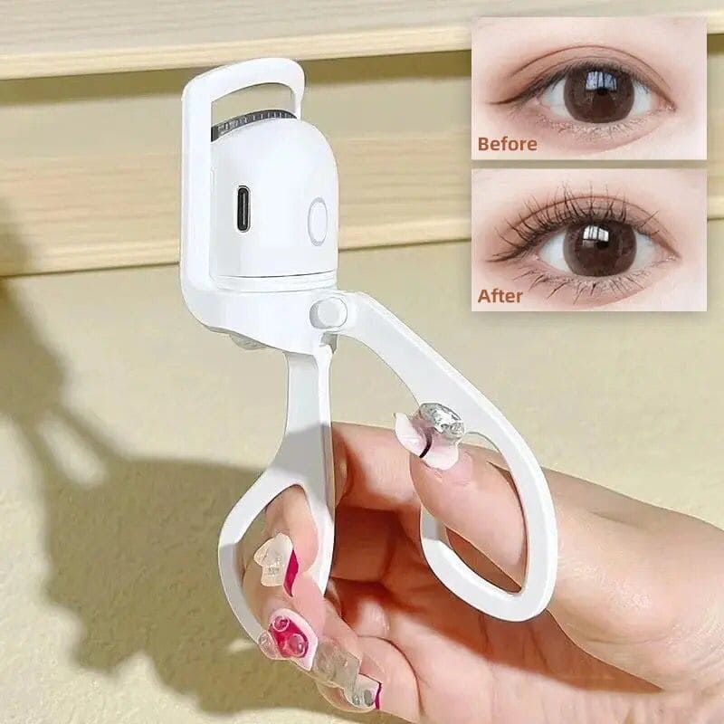 Electric Eyelash Curler, Quick Heated Eyelashes Curler, Rechargeable Long Lasting Curling Tool, Portable Electric Heated Comb, Thermal Eyelash Curler Makeup Tools, Natural Lashes Handheld Eyelash Heated Curler